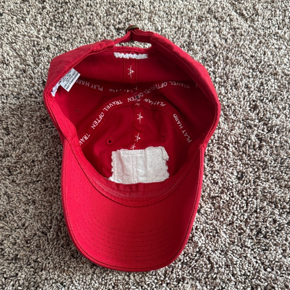 Red ATL Embroidered Baseball Cap - Picture 3 of 4